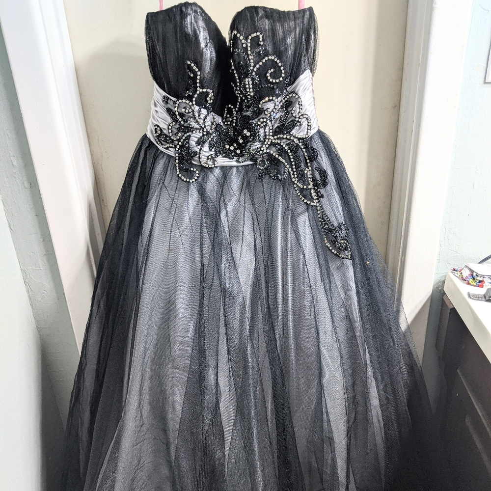 Stunning Silver Prom/Evening Gown